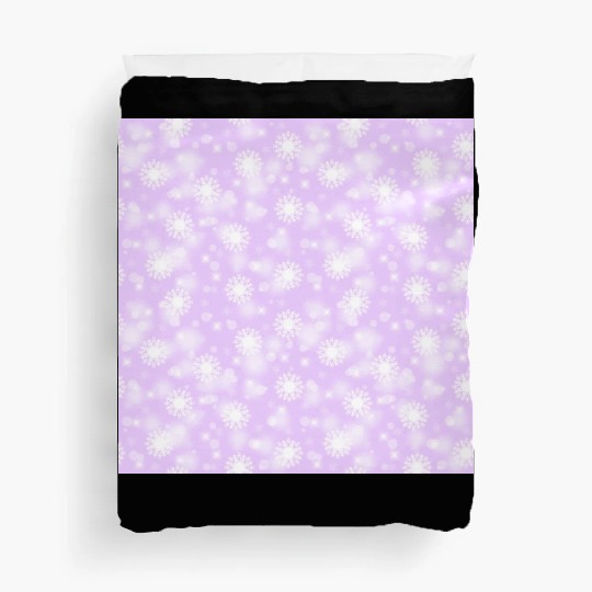 Violet Snowflakes Pattern Duvet Covers