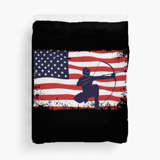 American flag Arrowtag Duvet Covers