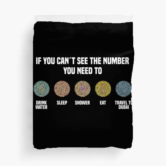 Ishihara Numbers - Travel To Dubai Duvet Covers