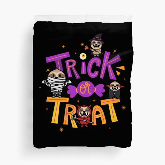 Trick Or Treat Witch Mummy Halloween Duvet Covers