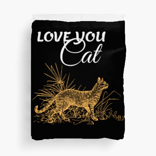 Love you cat Duvet Covers women and men for cat lover