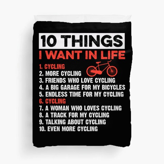 Cycling Riders Cyclist Bicycle Mountain Cycling Duvet Covers