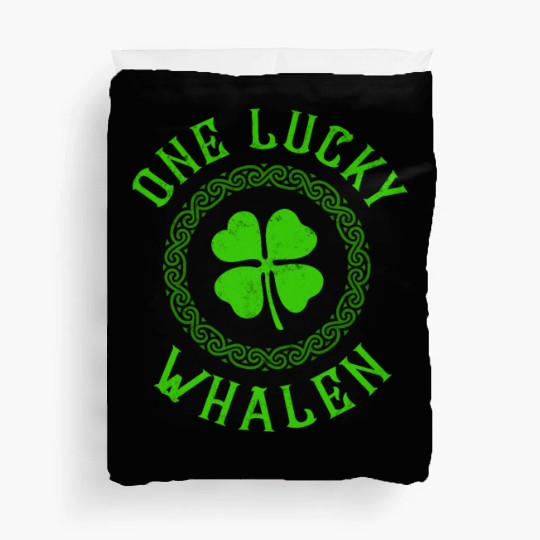 One Lucky Whalen Irish Family Four Leaf Clover Duvet Covers