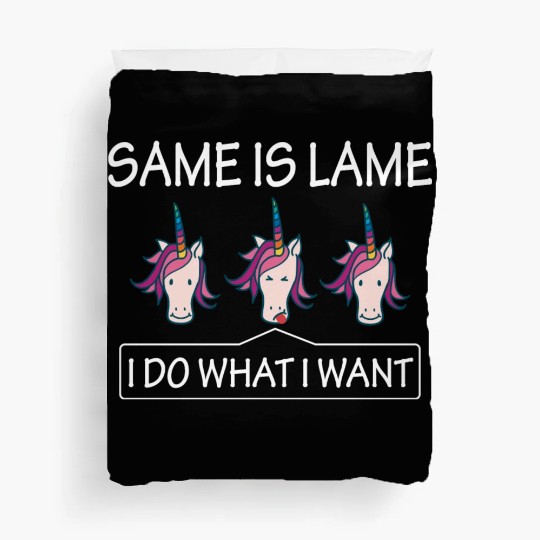 LGBT Same Is Lame Rainbow Unicorn Gift Duvet Covers