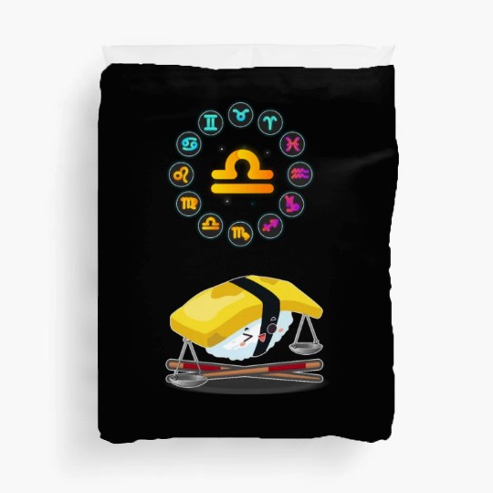 Japanese Sushi Funny Libra Zodiac Sushi Lover Pun Duvet Covers