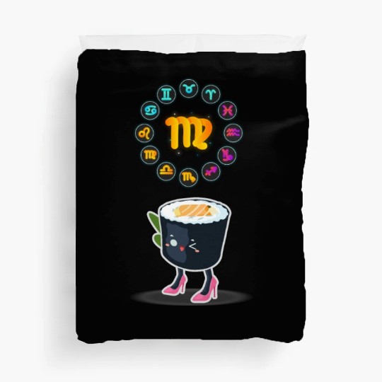 Japanese Sushi Funny Virgo Zodiac Sushi Lover Pun Duvet Covers