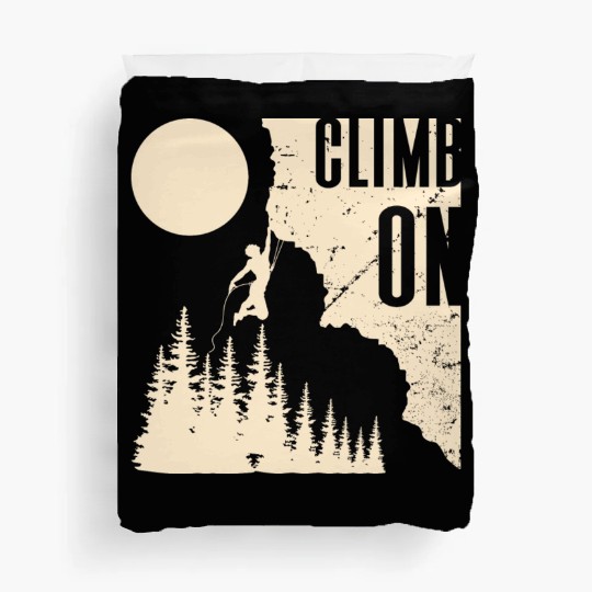 Climbing Mountaineering Climber Mountains Hiking Duvet Covers