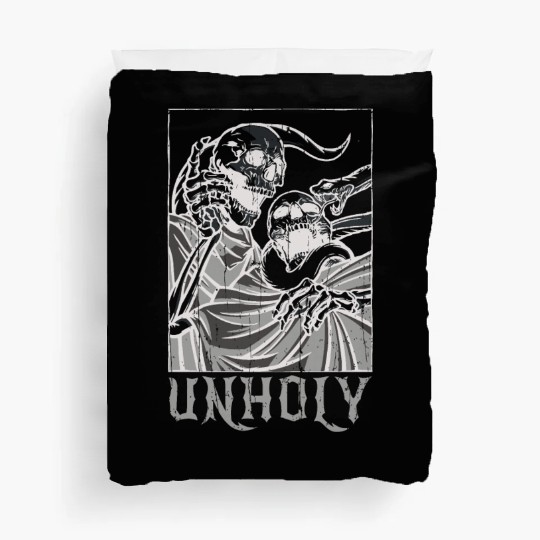 Skeleton Bones Tarot Card Occult Unholy Gothic Duvet Covers