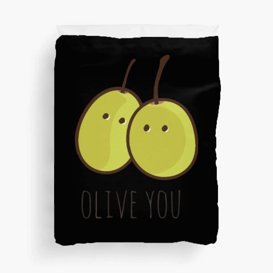 I Love You (Olive You) cute Duvet Covers
