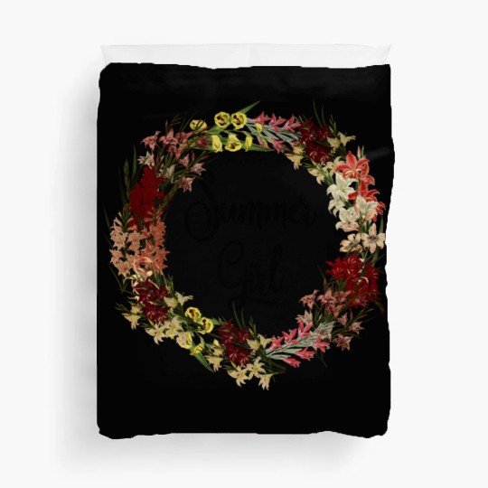 Summer Girl Gladious Flower Leo Zodiac Born In Aug Duvet Covers