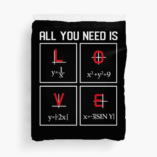 all you need is love Math Design Duvet Covers