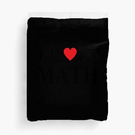 i love math Duvet Covers