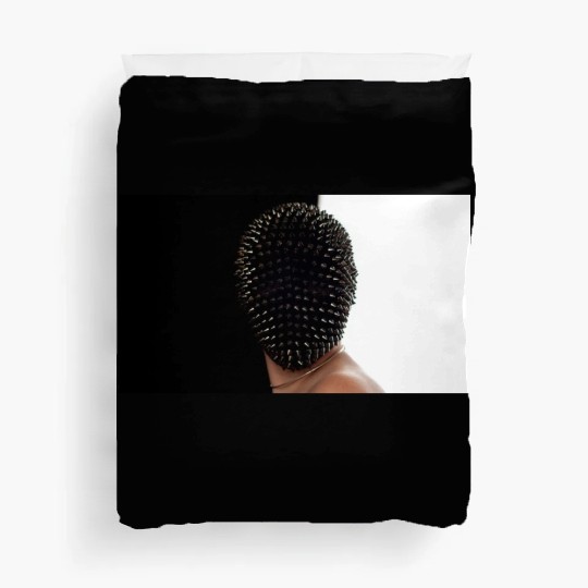Black and white mask Duvet Covers