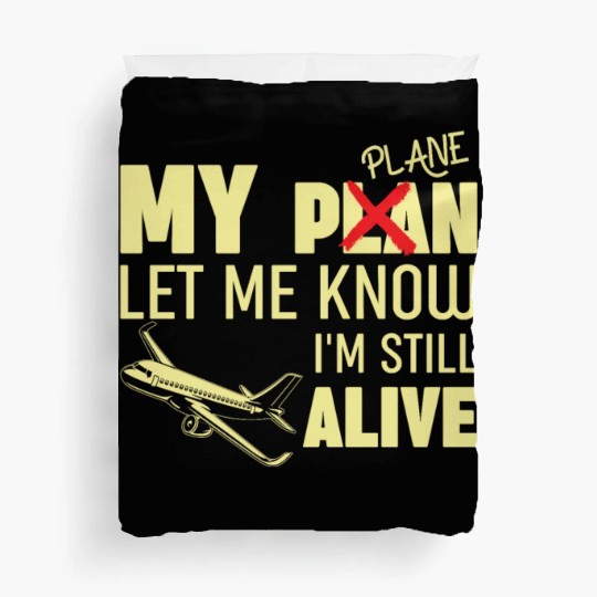 Airline Pilot Pun Aircraft Pilot Duvet Covers