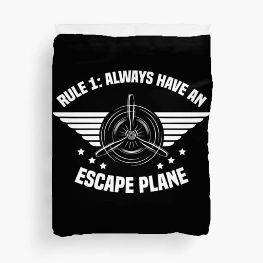 Airline Pilot Pun Escape Plane Aircraft Pilot Duvet Covers
