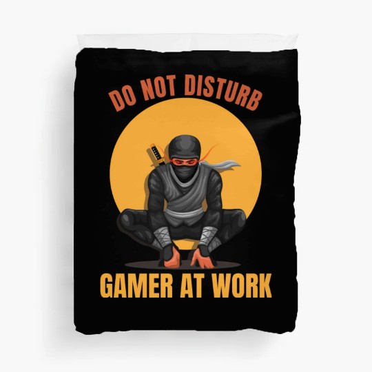 Do Not Disturb Gamer At Work-Gaming Lover Duvet Covers