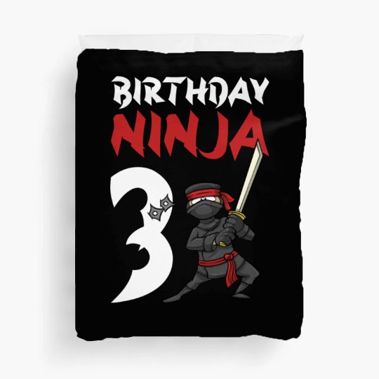 Birthday Party 3 Years Old Japanese Ninja Birthday Duvet Covers