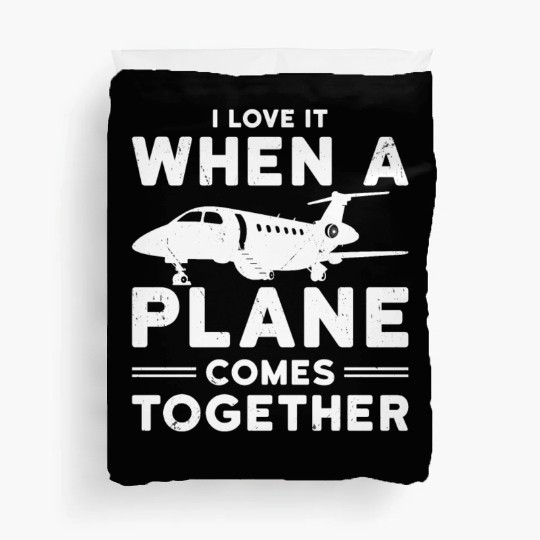 Airline Pilot Plane Comes Together Aircraft Pun Duvet Covers