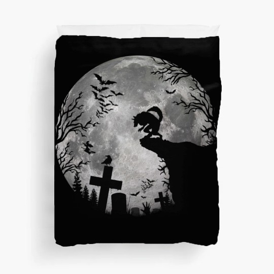 Halloween Werewolf Full Moon Bats and Black trick Duvet Covers