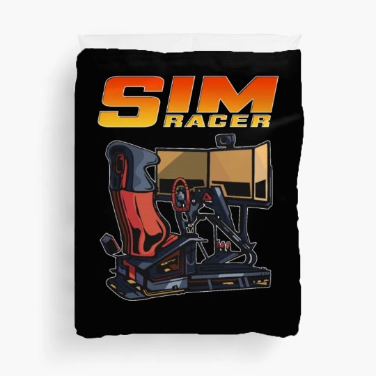 Sim Racer Driving Simulator Gamer Driver Simulator Duvet Covers