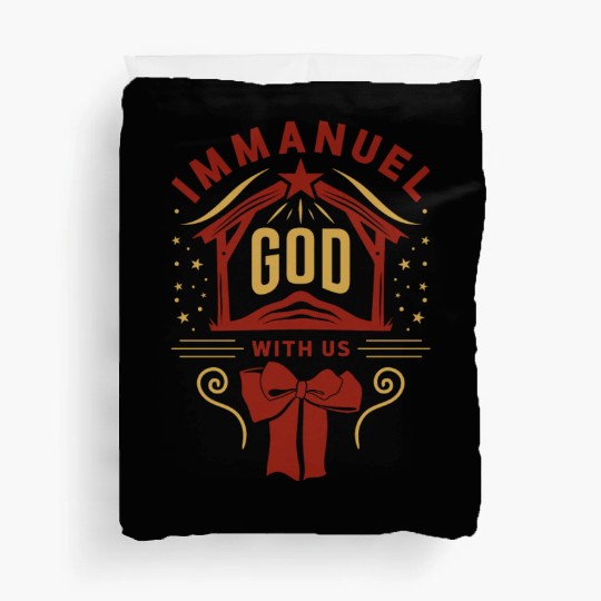 Immanuel God With Us Christmas Holiday Xmas Duvet Covers
