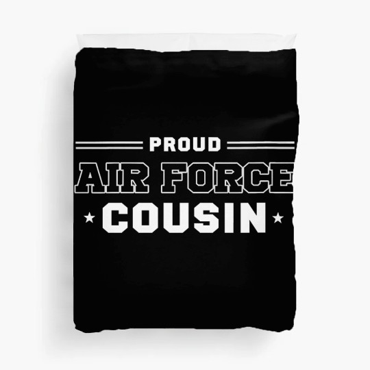 Womens Proud US Air Force Cousin Military Pride Duvet Covers
