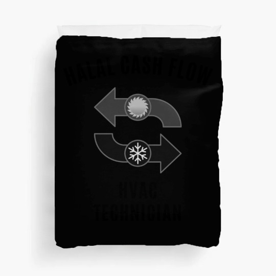 Halal Cash Flow - HVAC Black Duvet Covers