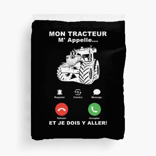 Farmer France Saying Mon Tracteur M'appelle Duvet Covers