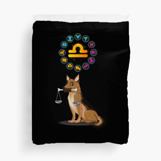 Funny Dog Lover Horoscope Libra Zodiac Sign Cool Duvet Covers