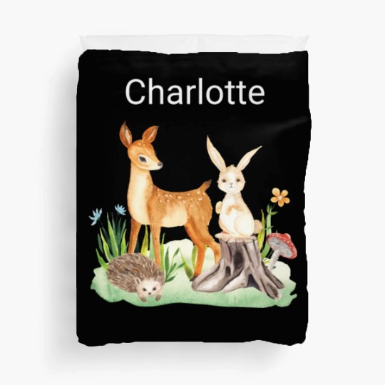 Animal deer rabbit hedgehog Charlotte Duvet Covers