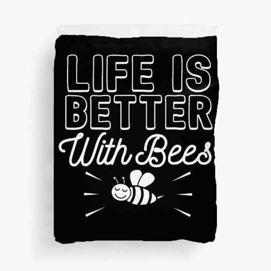 Funny bee design nature lover gift Duvet Covers