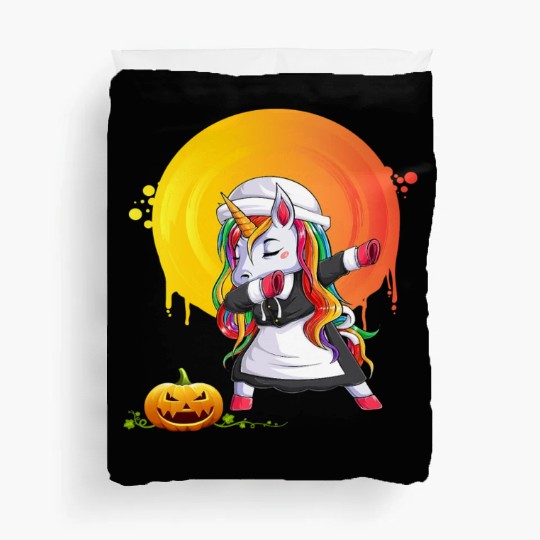 Halloween Unicorn Pony Magical Fantasy Dabbing Duvet Covers