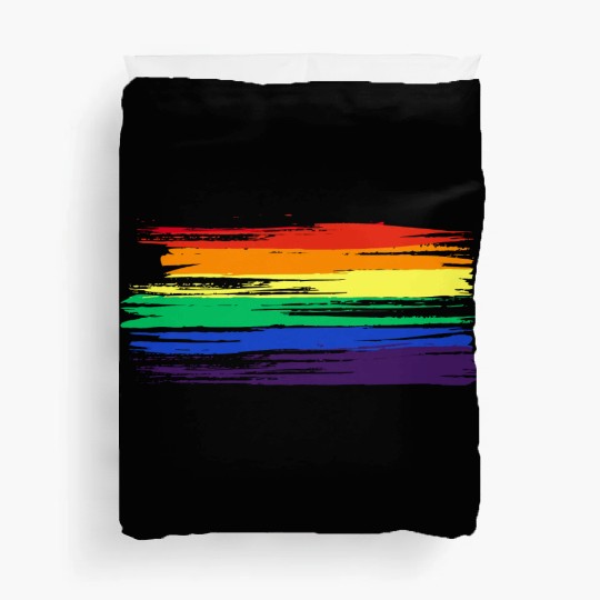 LGBTQ Flag Rainbow Statement Gay Pride CSD Duvet Covers