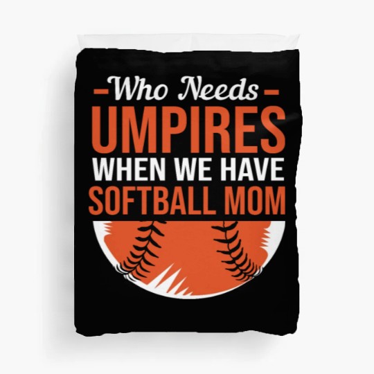 Mothers Day Softball Pitcher Catcher Softball Mom Duvet Covers