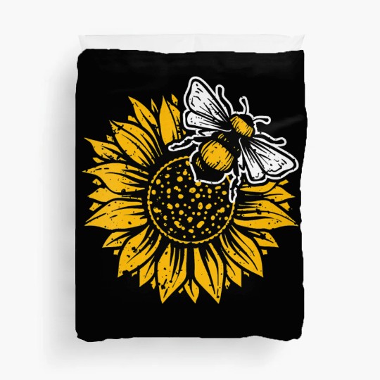 Womens Bumblebee Sunflower Springtime Save The Bee Duvet Covers