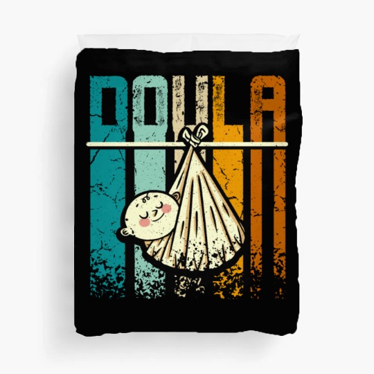 Retro Vintage Doula Duvet Covers