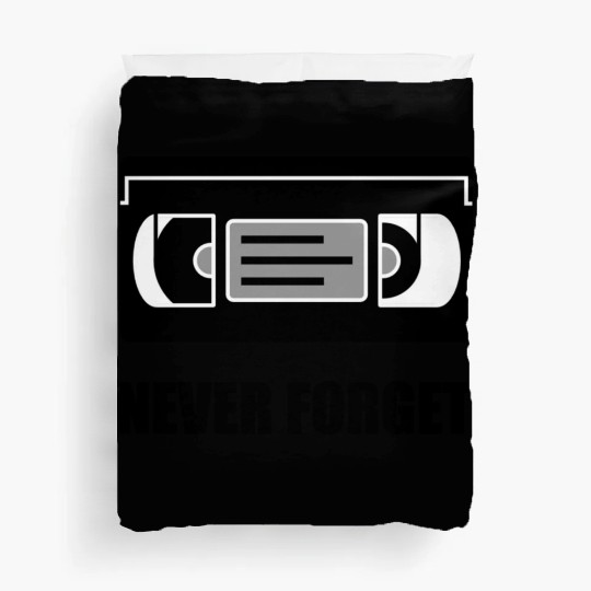 VHS Cassette Tape Never Forget Duvet Covers