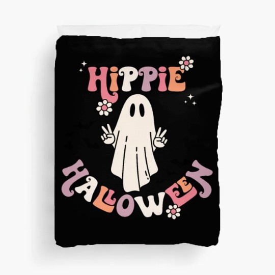Retro Hippie Halloween Cute Ghost Duvet Covers