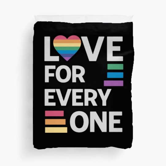 Rainbow unisex love for everyone Duvet Covers