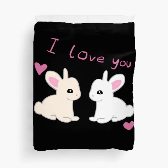 i love you bunny Duvet Covers