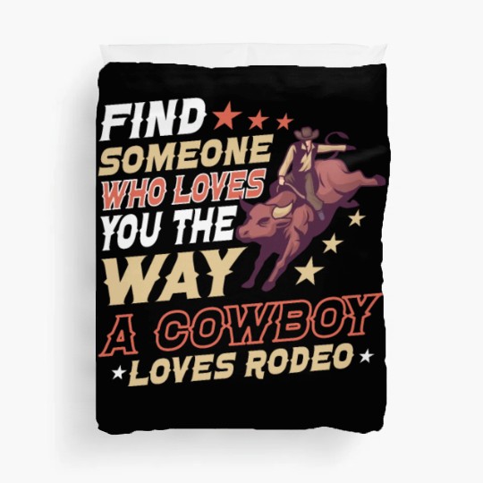 Rodeo Bull Riding Livestock Show Farmer Cattle Duvet Covers