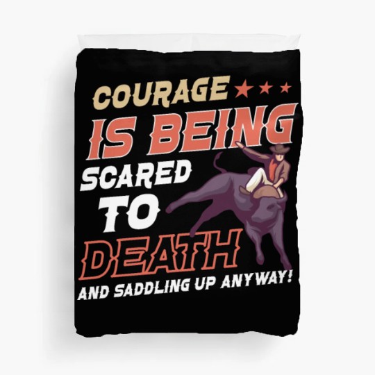 Rodeo Bull Riding Livestock Show Farmer Cattle Duvet Covers