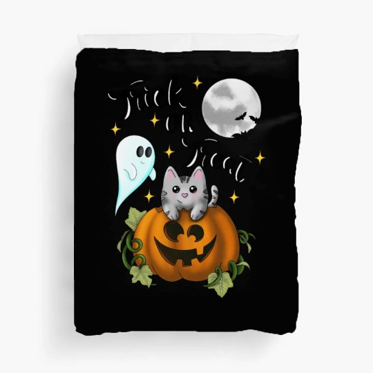 Pumpkin Cat - trick or treat Duvet Covers