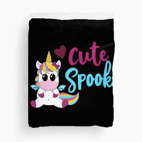 Bat Unicorn - Too cute to spook Duvet Covers