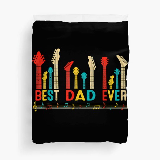 Best Dad Ever Daddy Guitar Vintage Duvet Covers