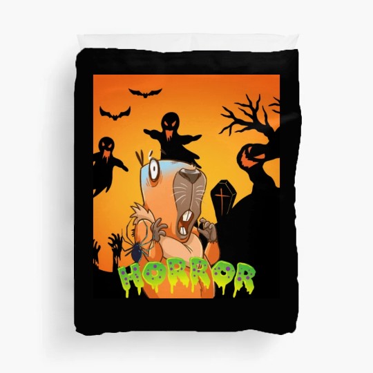 In Front Of Zombies To Save My Capybara Halloween Duvet Covers