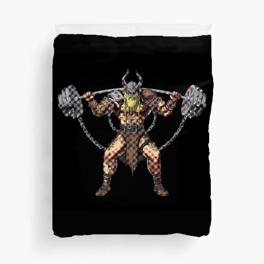 Viking Warrior Gym Bodybuilder Duvet Covers