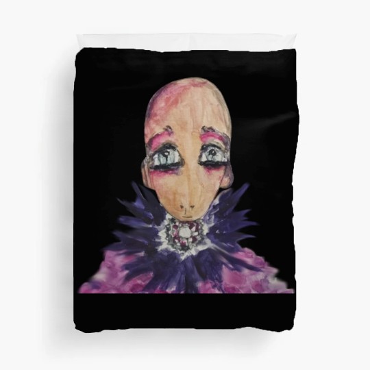 Glamorous baby in violet. Duvet Covers