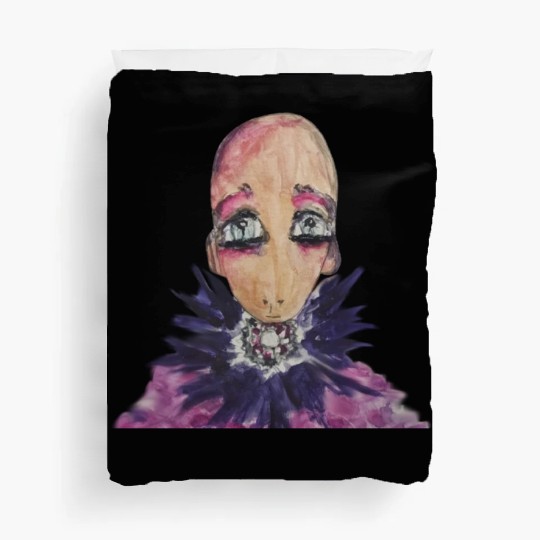 Glamorous baby in violet. Duvet Covers