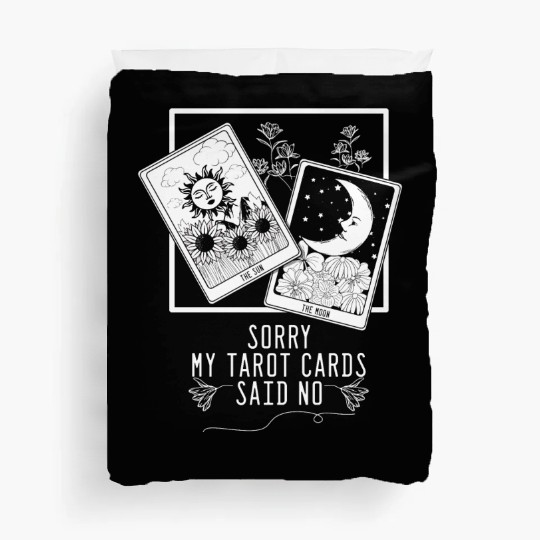 Gothic Moon Sun Tarot Card Said No Halloween Duvet Covers